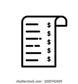 price list outline icon