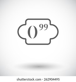 Price list. Single flat icon on white background. Vector illustration.