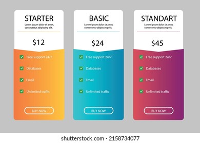 price list, for specifying services and prices of favorable offers