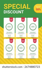 Diseño de Plantilla de lista de Precios con 6 menú