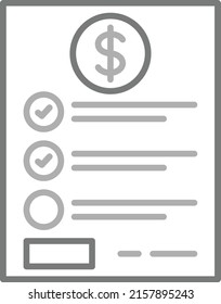 Price List vector icon. Can be used for printing, mobile and web applications.