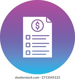 Icono de Vector de la lista de Precios. Se puede utilizar para aplicaciones de impresión, móviles y de Web.