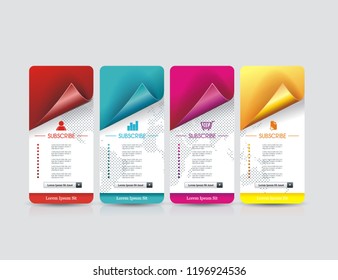 Price list widget with 4 payment plans for online services, pricing table for websites and applications.Number Option banners design.