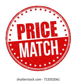 Price match grunge rubber stamp on white background, vector illustration