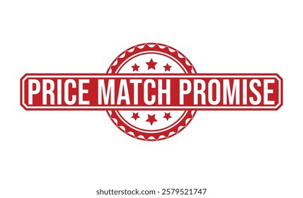 PRICE MATCH PROMISE rubber stamp on white background. PRICE MATCH PROMISE Stamp.