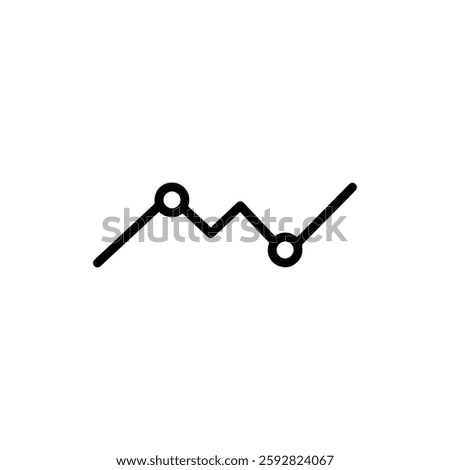 Price Movement Icon – Flat Design Representing Market Trends and Trading Signals