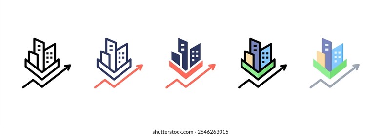 Price Up Multi Style Icon Set