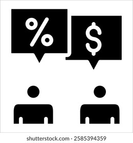 Price Negotiation Icon Element For Design