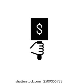 price offer auction solid icon vector design good for web or mobile app