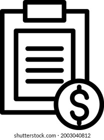Price Outline Vector Icon Design
