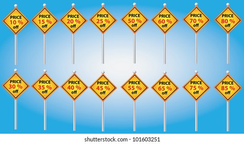 Price percent sign,Vector