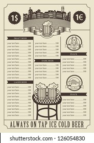 price for a pub with a table and glasses