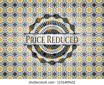 Price Reduced arabesque emblem background. arabic decoration.