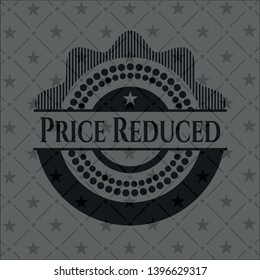 Price Reduced dark emblem. Vector Illustration. Detailed.