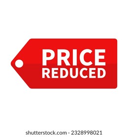 Price Reduced In Red Color Hanging Tag Shape For Advertising
