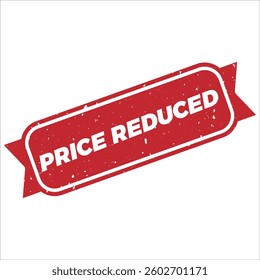 Price Reduced stamp icon grunge distressed style.