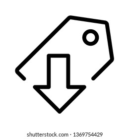 price reduced vector icon