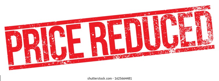 Price Reduced. Vector Red Stamp.