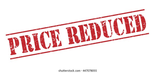price reduced vector stamp on white background
