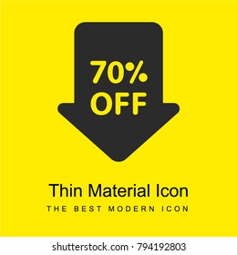 Price Reduction bright yellow material minimal icon or logo design