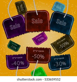 Price reduction. Vector illustration on sales and large discounts. Big sale