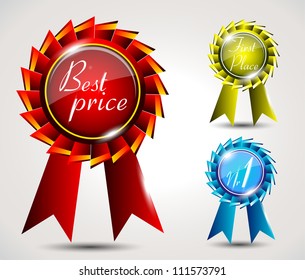 Price Ribbon set eps10