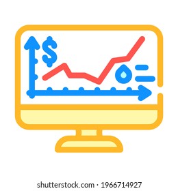 price rise wholesale color icon vector. price rise wholesale sign. isolated symbol illustration