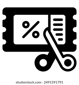 Price Slash black friday icon illustration