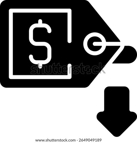 Price Slash Modern Black Icon Design