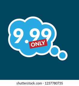 price special 9.99 label