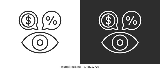 Price Speculation Icon Set Vector Collection Isolated In Black And White