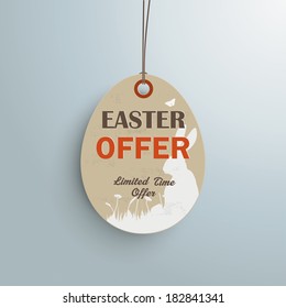 Price Sticker With Text Easter Offer. Eps 10 Vector File.