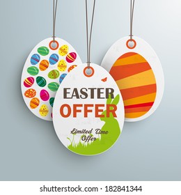 Price Sticker With Text Easter Offer. Eps 10 Vector File.