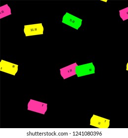 Price stickers pattern/ Seamless vector black Friday background