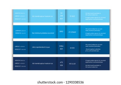 Price table, template, pricing banner, chart. Infographics element. Vector.