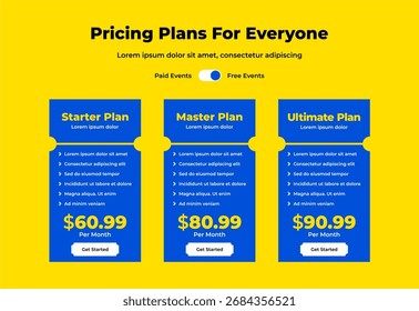 Mesa de Precio para Sitios web y aplicaciones