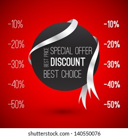 Price tag. Abstract background. Special offer.