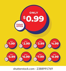 Price tag banner. Sale banner design template.