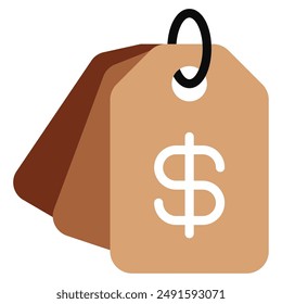 Price Tag black friday icon illustration
