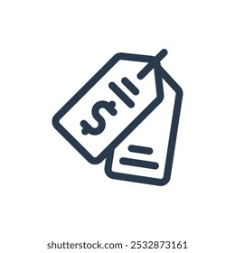 Etiqueta de Precio para Black Friday Vector Icon