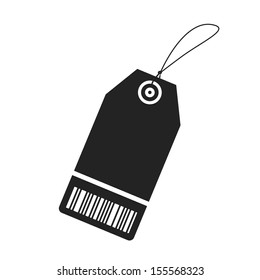 Price Tag Black Icon. Vector Illustration