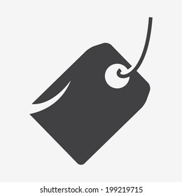 price tag black icon. vector illustration