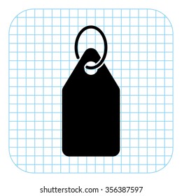 Price tag - black  vector icon