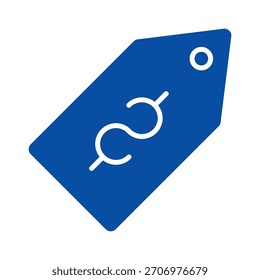 Price Tag In Blue Style, Vector Illustration