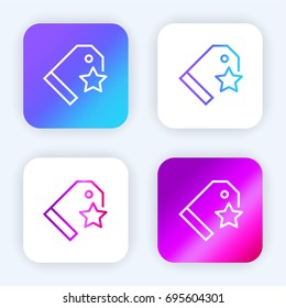 Price tag bright purple and blue gradient app icon