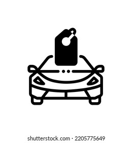 Price Tag Car Icon Illustration