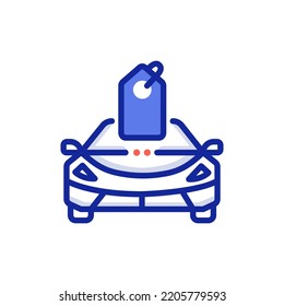 Price Tag Car Icon Illustration