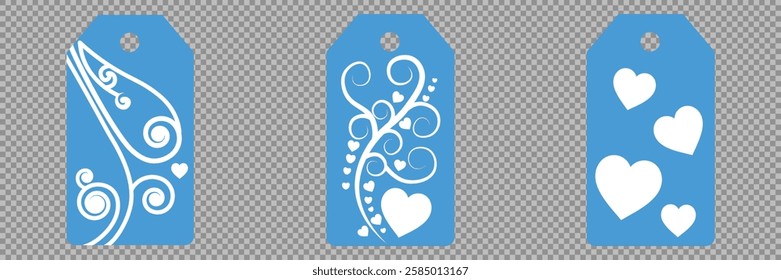 Price tag collection. Blank cardboard price tags. Retail product sticker elements with deal, hot price. Set of sale tags and labels. Set of gift or price tags shapes with hearts and love. EPS10