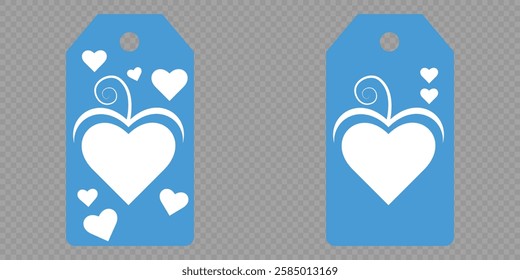 Price tag collection. Blank cardboard price tags. Retail product sticker elements with deal, hot price. Set of sale tags and labels. Set of gift or price tags shapes with hearts and love. EPS10