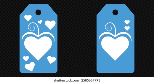 Price tag collection. Blank cardboard price tags. Retail product sticker elements with deal, hot price. Set of sale tags and labels. Set of gift or price tags shapes with hearts and love. EPS10